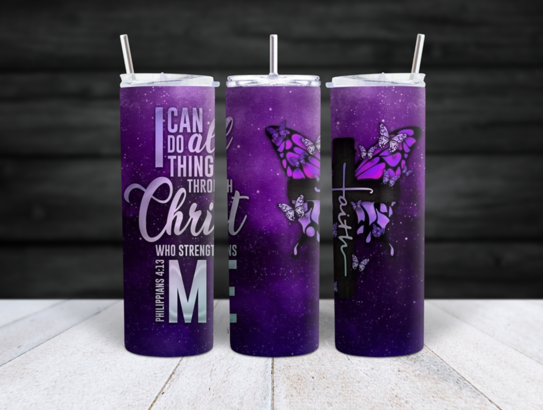 I can do all things through Christ who strengthens me 20 oz tumbler